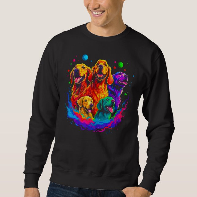 Art Golden Retriever Dog Best Friends Sweatshirt (Front)