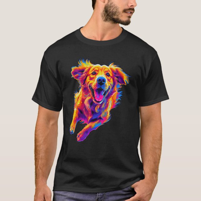 Art  Golden Retriever Dog T-Shirt (Front)