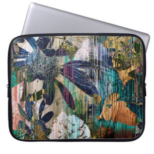 art graphic and watercolor autumn colourful backgr laptop sleeve
