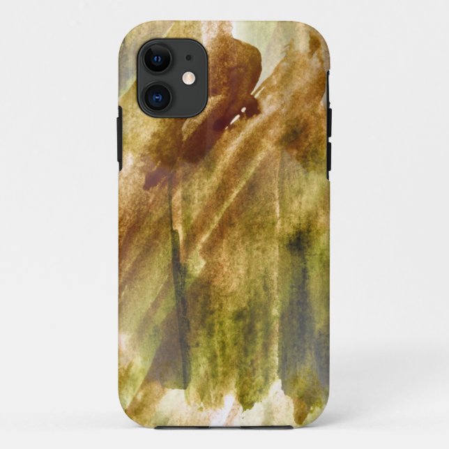 art green, brown hand paint background seamless Case-Mate iPhone case (Back)