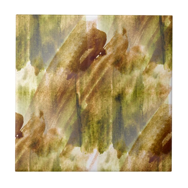 art green, brown hand paint background seamless ceramic tile (Front)