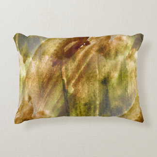 art green, brown hand paint background seamless decorative cushion