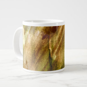 art green, brown hand paint background seamless large coffee mug