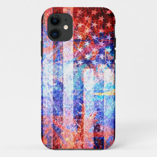 Art Grunge American Flag #2 iPhone 11 Case