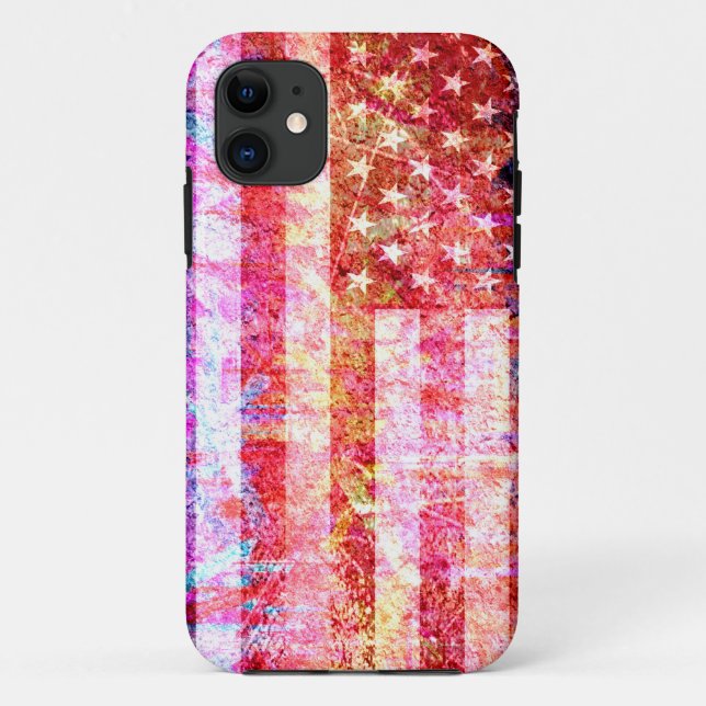 Art Grunge American Flag #5 Case-Mate iPhone Case (Back)