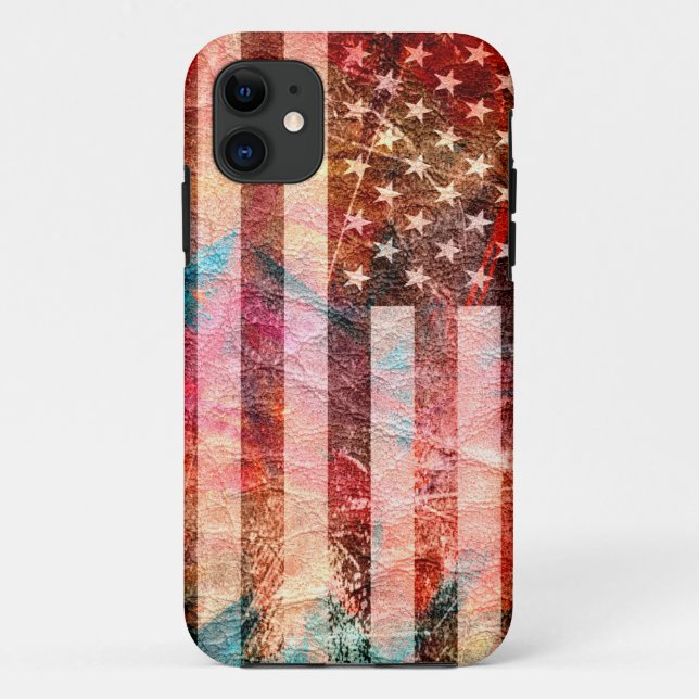 Art Grunge American Flag #6 Case-Mate iPhone Case (Back)
