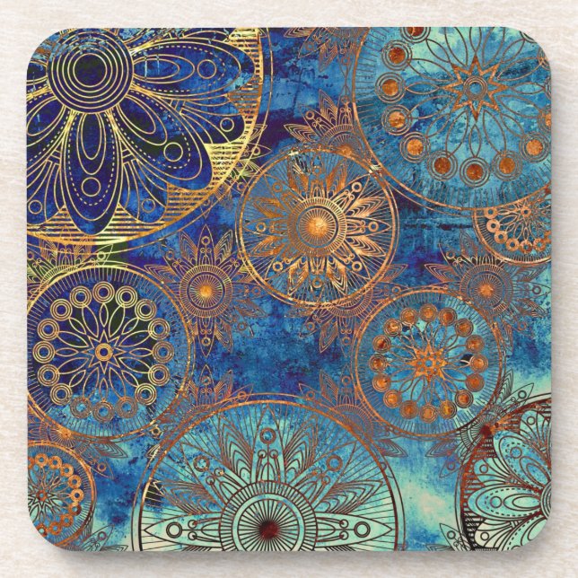 Art grunge pattern coaster (Front)