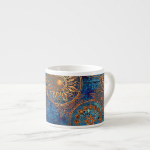 Art grunge pattern espresso cup
