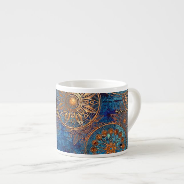 Art grunge pattern espresso cup (Front Right)