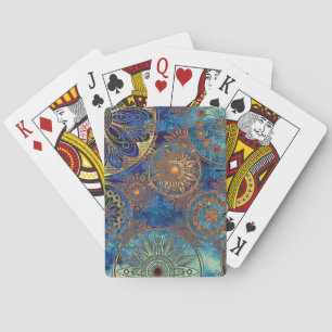 Art grunge pattern playing cards