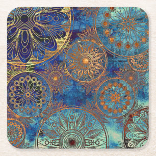 Art grunge pattern square paper coaster