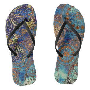 Art grunge pattern thongs