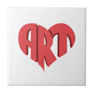 Art Heart Ceramic Tile