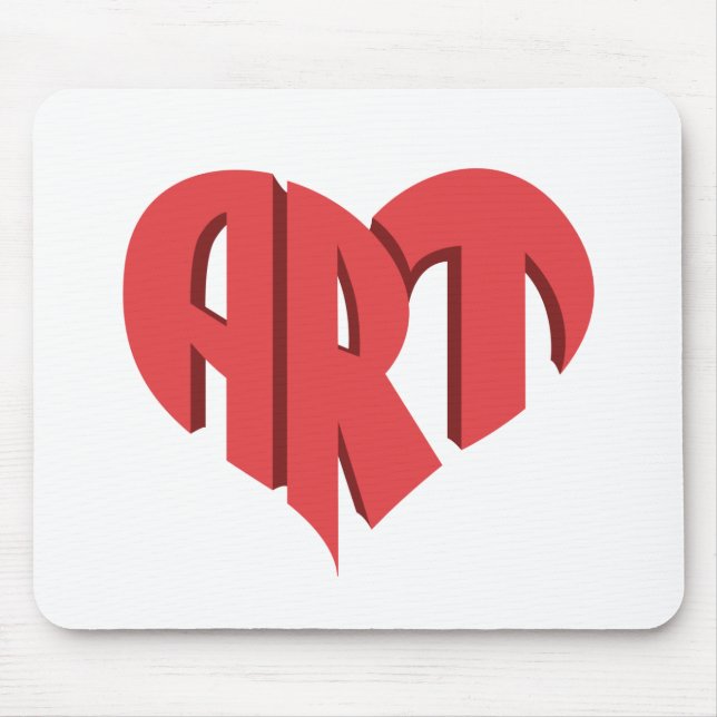 Art Heart Mouse Pad (Front)
