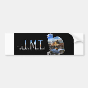Art - Hiker Silhouette - John Muir Trail Text Bumper Sticker