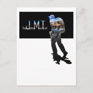 Art - Hiker Silhouette - John Muir Trail Text Postcard