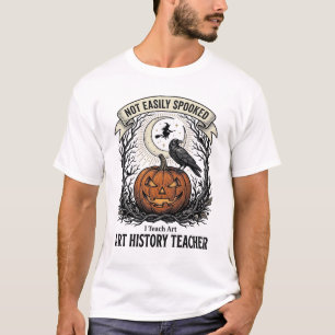 Art History Teacher Shirt with Spooky Pumpkin Engr