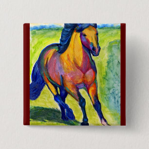 Art Horse 15 Cm Square Badge