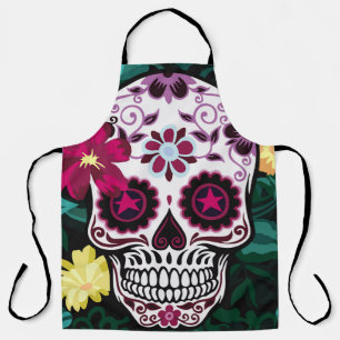 art illustration of skull ornamentsflower, skull, apron