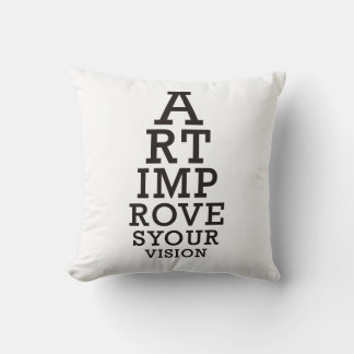 Art Improves Your Vision Eye Chart Cushion