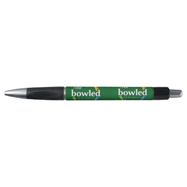 "Art in Motion: Circular Lawn Bowls Bowled Logo, (Front)