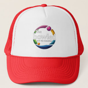 "Art in Motion: Circular Lawn Bowls Bowled Logo, Trucker Hat