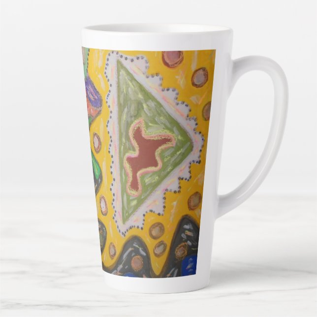 ART IN PATTERNS FROM PAINT BY HAND IMPRESSION LATTE MUG (Right)