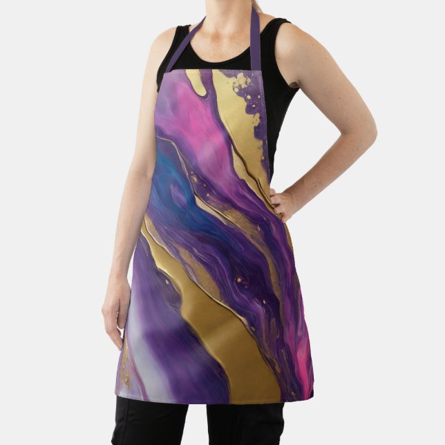 Art in the Kitchen-Abstract Flow Art Apron- Apron (Insitu)