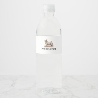 Art Infliction Clear Bottle Water Bottle Label
