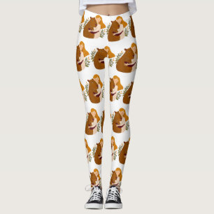 Art inspired capybara leggings
