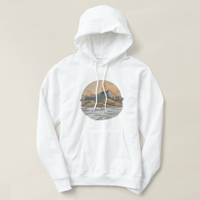 Art-Inspired Hoodie Reflecting Nature’s Calm (Design Front)