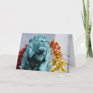Art Institute lion - holiday card (blank)