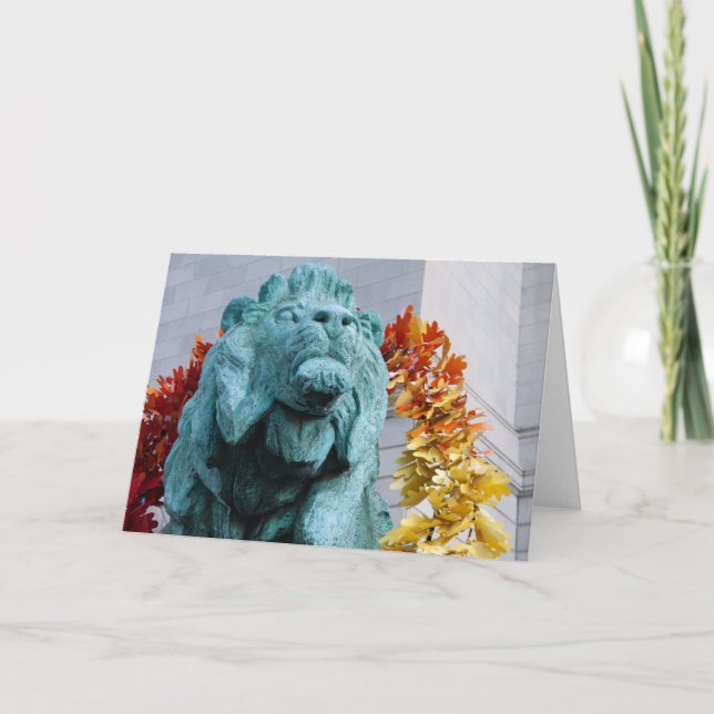 Art Institute lion - holiday card (blank) (Front)