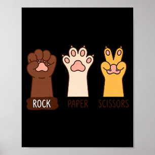 Art Ironic Dog Paws Rock Paper Poster
