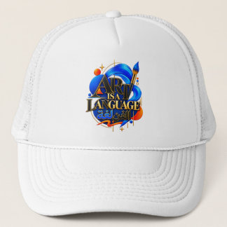 ART IS A LANGUAGE TRUCKER HAT