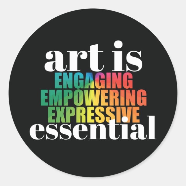 Art Is ESSENTIAL Stickers (Front)