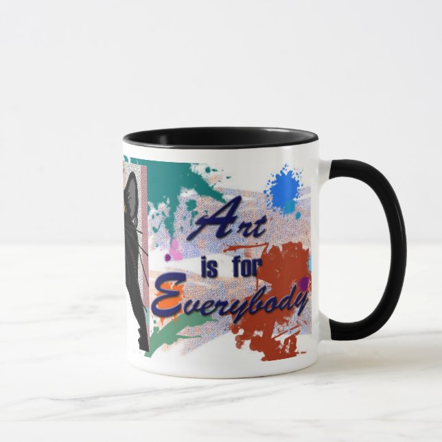 Art is for Everybody - Even Cats! Mug (Right)