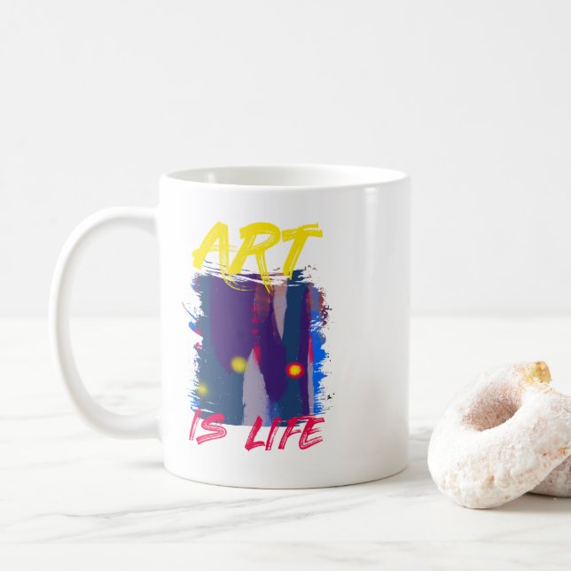 Art is Life Coffee Mug (With Donut)