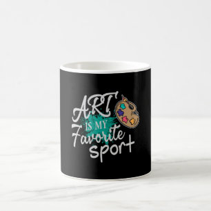 Art Is My Favorite Sport green Splash Coffee Mug