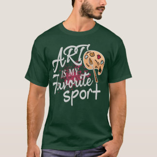 Art Is My Favourite Sport Red Splash vintage T-Shirt