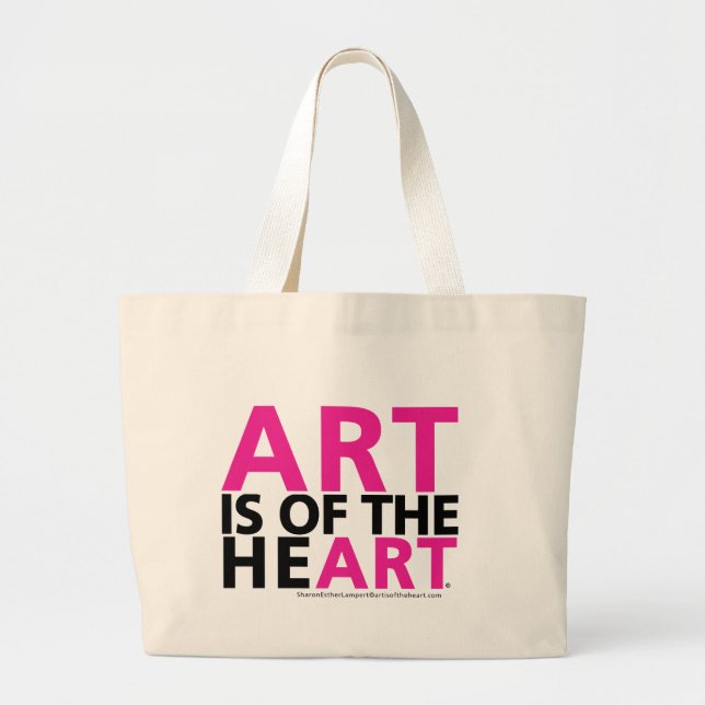 ART IS OF THE HEART LARGE TOTE BAG (Front)
