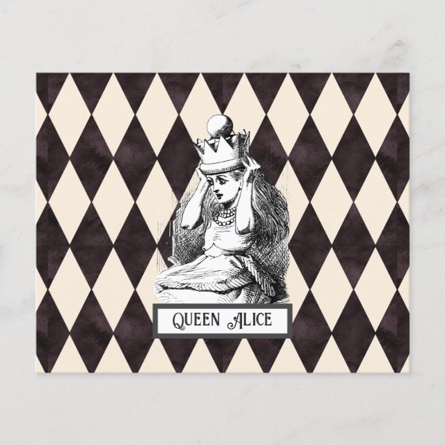 Art Journal Vintage Alice with Crown Harlequin  (Front)