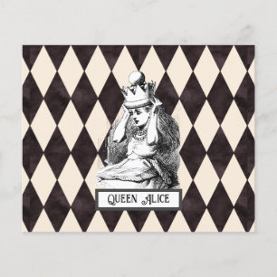 Art Journal Vintage Alice with Crown Harlequin