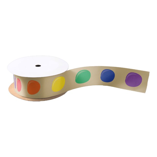 Art Kids Birthday Party Painting Satin Ribbon (Spool)