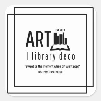 ART | library deco™ – The Original Logo Design  Square Sticker