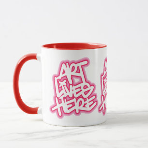 Art Lives Here Pattern Mug