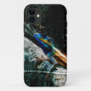 Art lizard on leaf iPhone 11 case