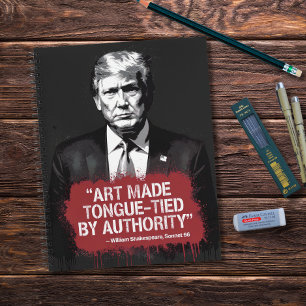 Art Made Tongue-Tied Shakespeare Quote Graffiti Notebook