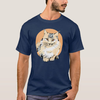 Art Main Coon Cat graphic design Oversized T-Shirt