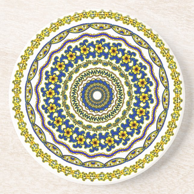 art meditation mandala coaster (Front)